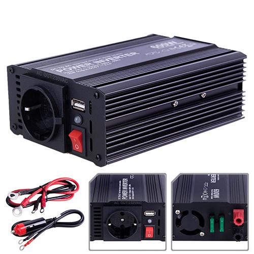 Перетворювач напруги DC 12V-AC 230V 600W (910057)