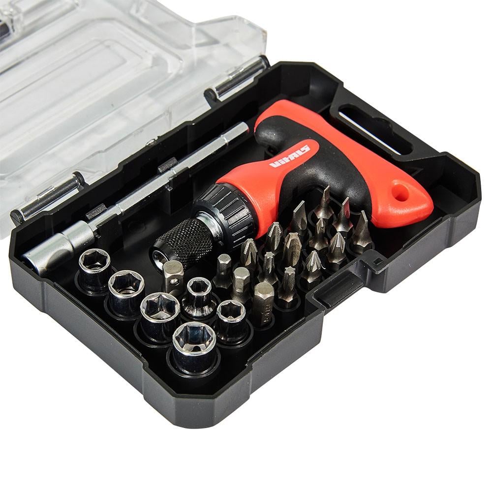 Отвертка Т-образная Vitals Master с набором насадок и головок 24 шт. (179539) - фото 6