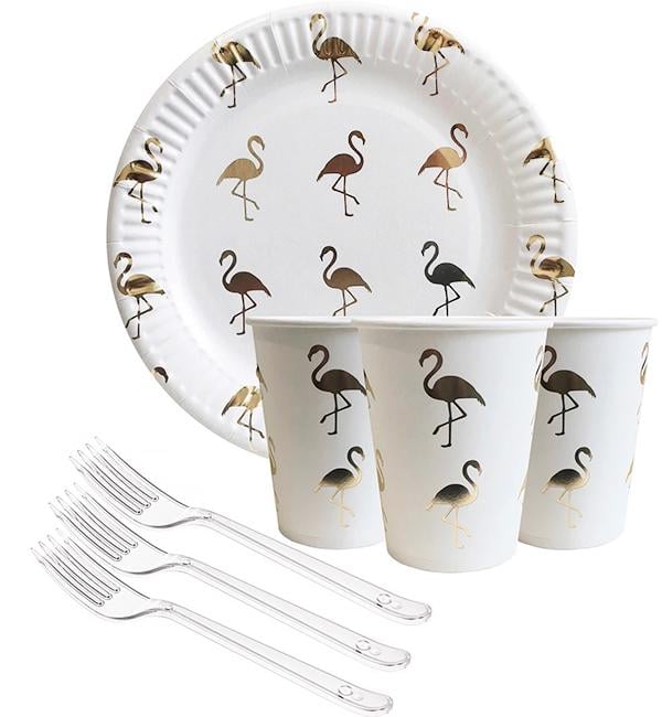 Набор одноразовой посуды Фламинго (7064)
