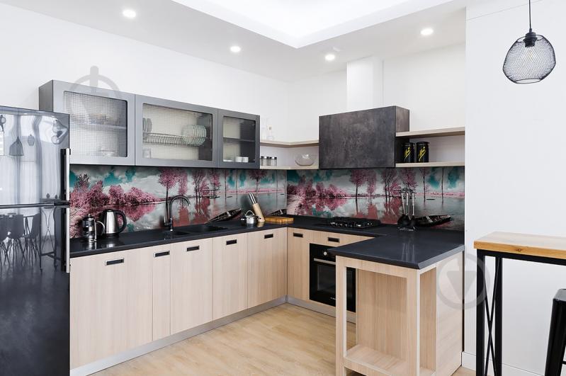 Скинали на кухню Zatarga «Розовые деревья» 650х2500 мм виниловая 3Д наклейка кухонный фартук самоклеящаяся Z180469/1 Скинали на кухню Zatarga «Розовые деревья» 650х2500 мм виниловая 3Д наклейка кухонный фартук самоклеящаяся Z180469/1