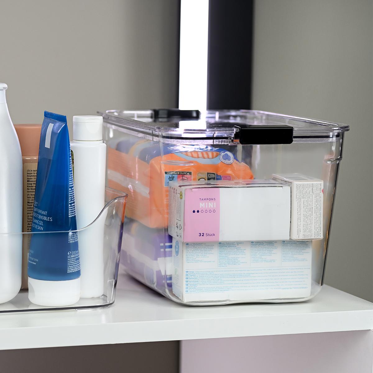 Ящик з кришкою МВМ MY HOME S Прозорий (FH-35 S T) - фото 2 Ящик з кришкою МВМ MY HOME S Прозорий (FH-35 S T) - фото 2