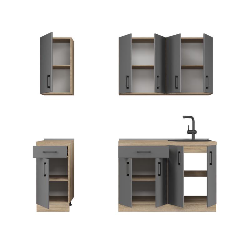 Кухня модульна Еверест Оптима Набір №4 2,2 м Графітовий (DTM-5708) - фото 3