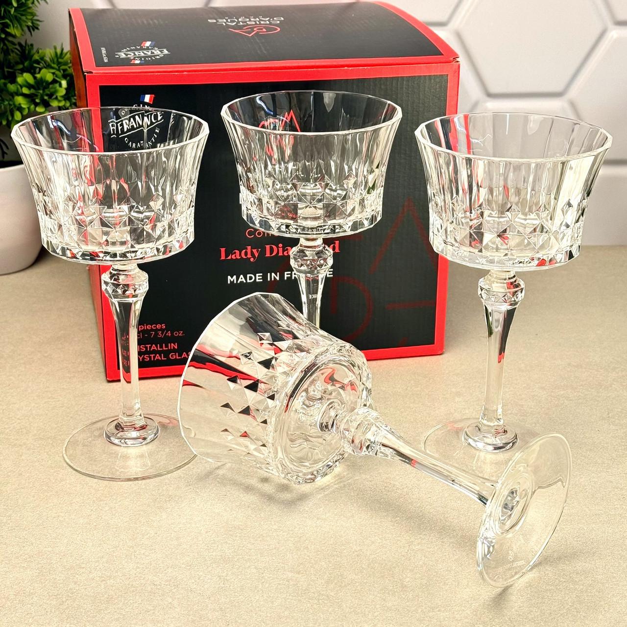 Набір келихів для вина Cristal d’Arques Lady Diamond 230 мл 4 шт.