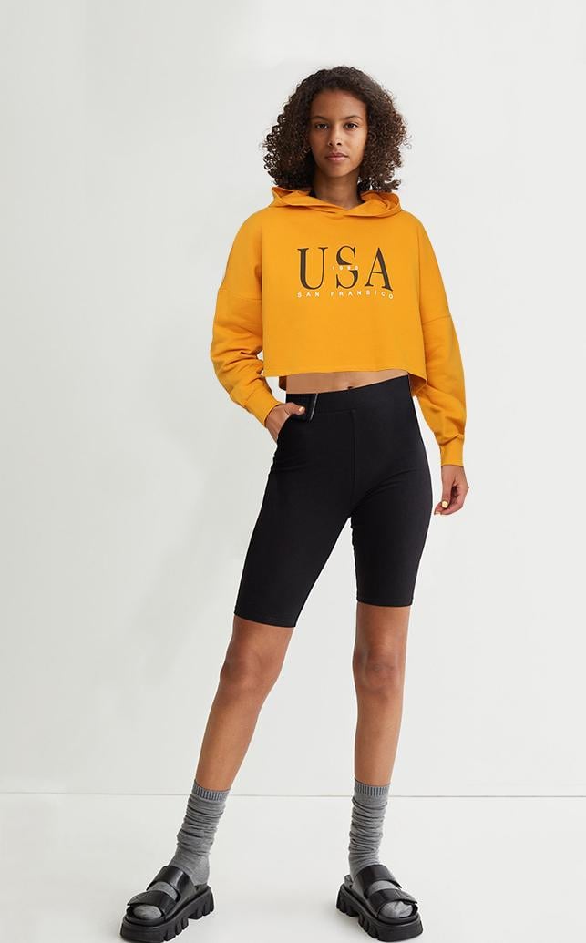 Худи женский h&m XS Желтый (700946b36)