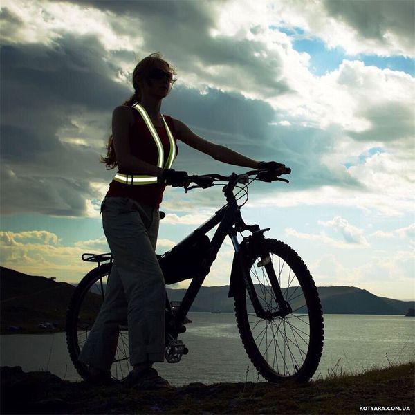 Світловідбиваючий сигнальний пояс-жилет RockBros для велосипедистів/автомобілістів/бігунів Зелений (20062042101) - фото 4 Світловідбиваючий сигнальний пояс-жилет RockBros для велосипедистів/автомобілістів/бігунів Зелений (20062042101) - фото 4