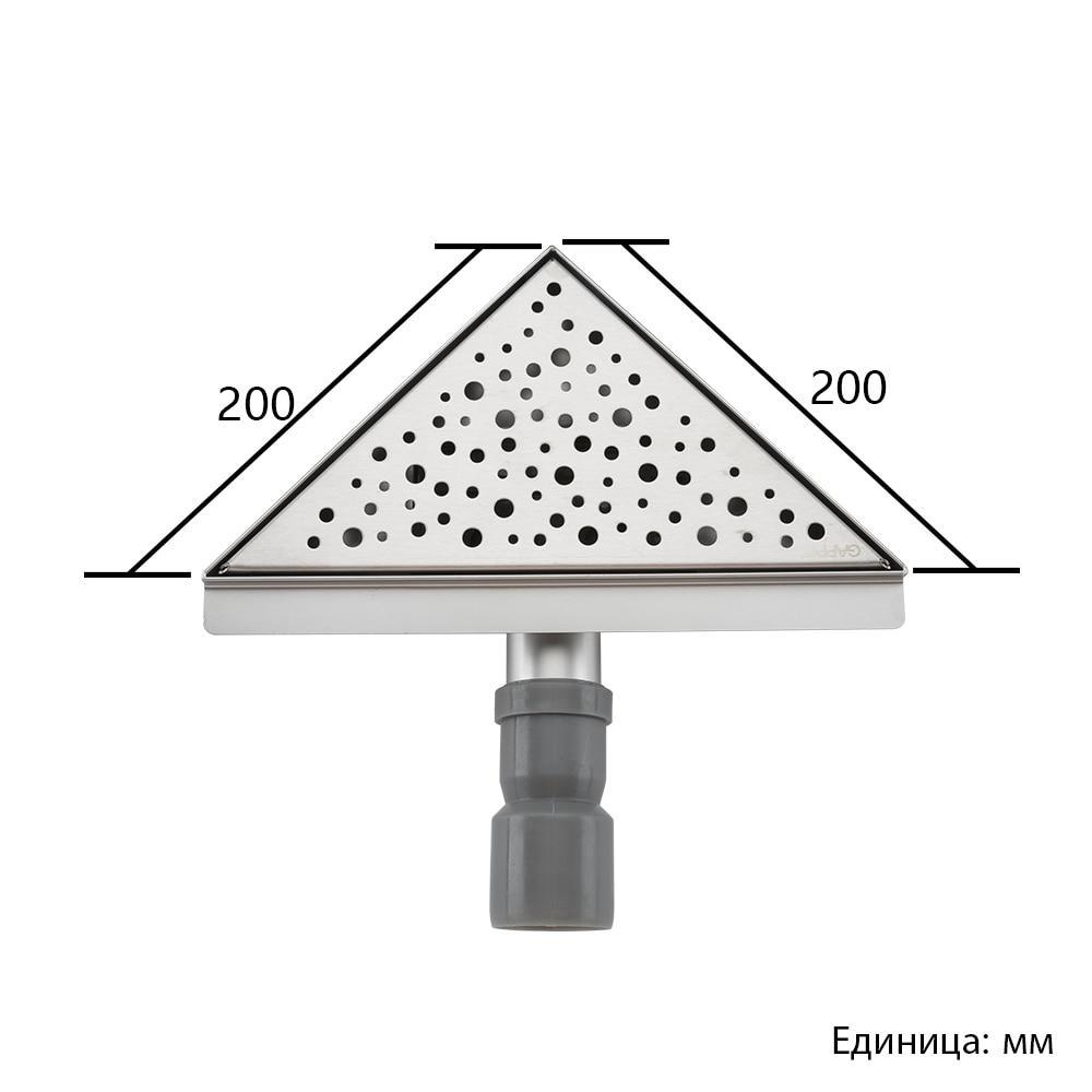 Трап для душу Gappo G82020-1 200x200 мм Нержавіюча сталь (1037696) - фото 6