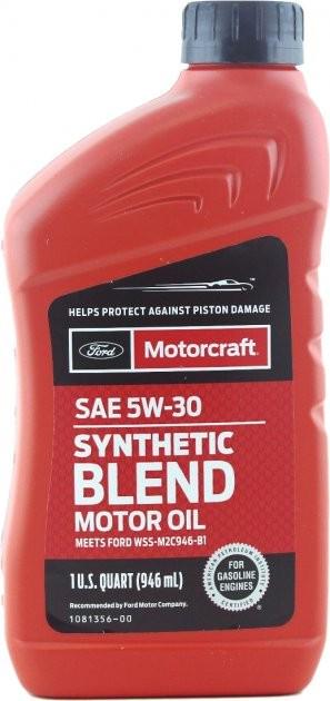 Моторна олива Ford Motorcraft Synthetic Blend Motor Oil 5W-30 0,946 л (44045486)