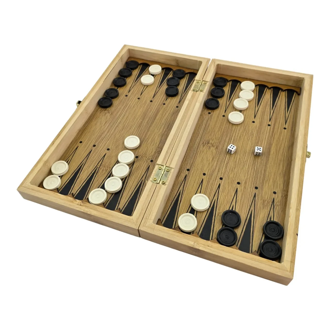 Нарди та шахи з бамбука 29х29х2,3 см (24034N) - фото 2