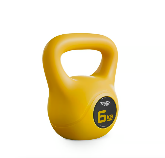 Гиря вінілова TREX Sport TX-006CKB 6 кг Жовтий (4609) - фото 2 Гиря вінілова TREX Sport TX-006CKB 6 кг Жовтий (4609) - фото 2
