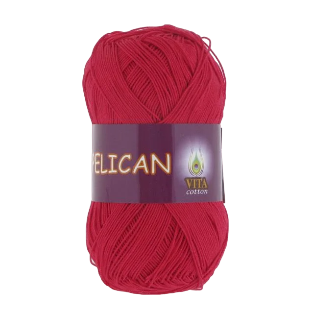 Пряжа Vita Cotton Pelican 3966 красный (3300)