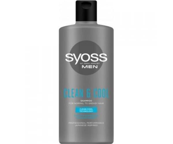 Шампунь Syoss Men Clean & Cool з ментолом 440 мл (9000101277197)