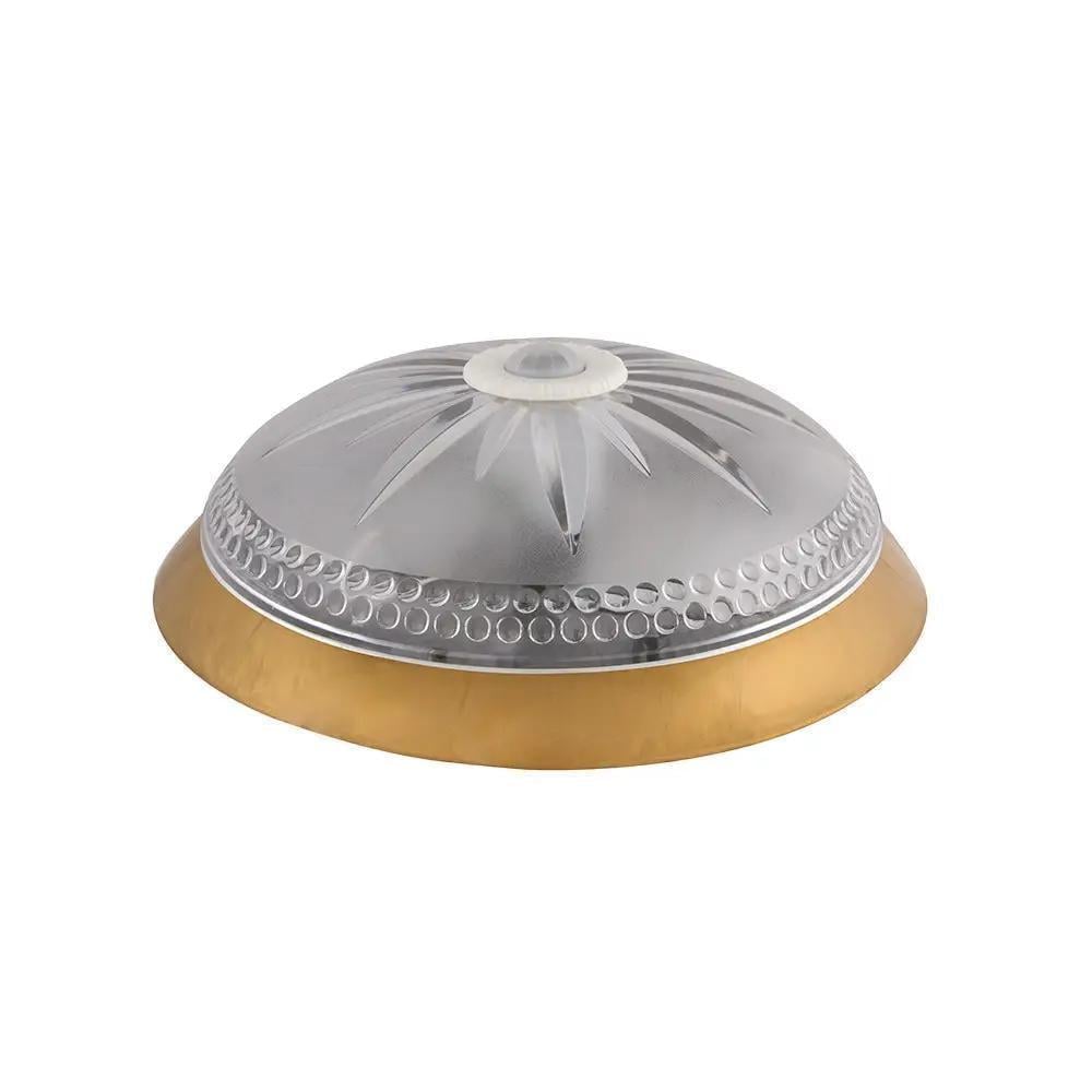 Настенно-потолочный светильник ERKA 1149 D.i.-G с датчиком движения круглый прозрачный 2xЕ27 IP20 Золотой (27551759)