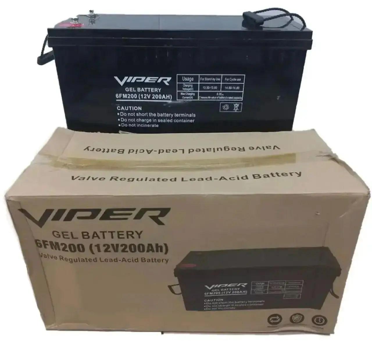 Акумулятор тяговий Viper 6FM200 гелевий 12V 200 Ah - фото 3