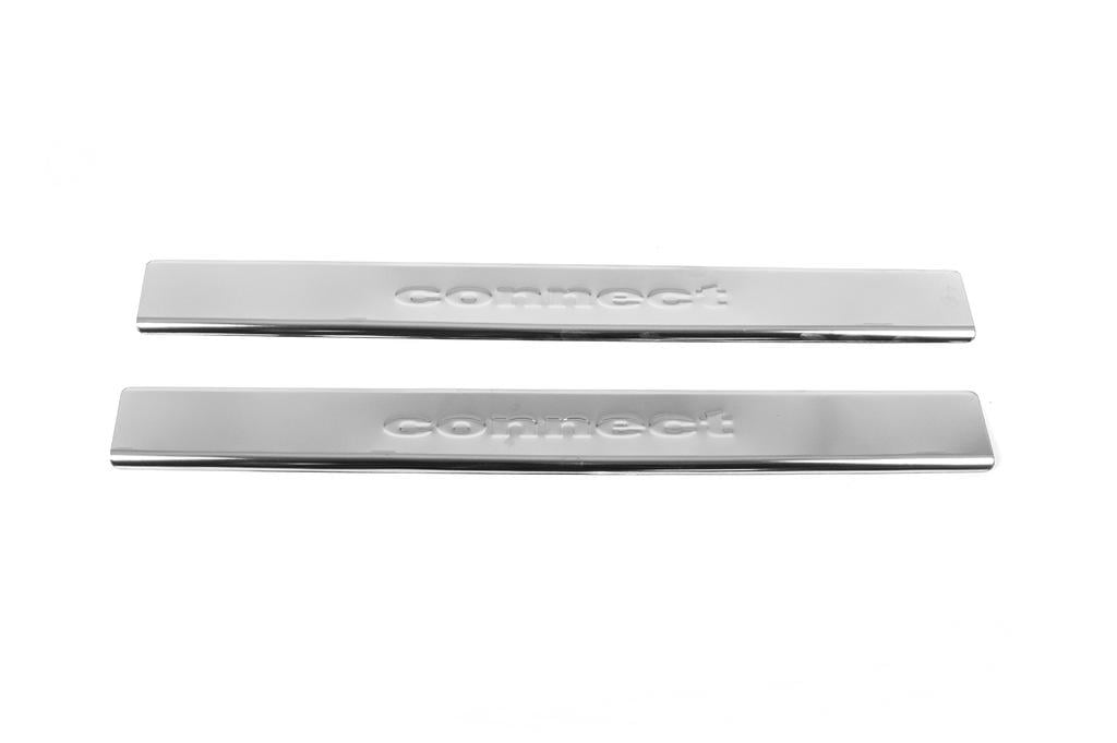 Накладки на пороги Carmos V2 для Ford Connect 2006-2009 гг. нержавеющая сталь Хром