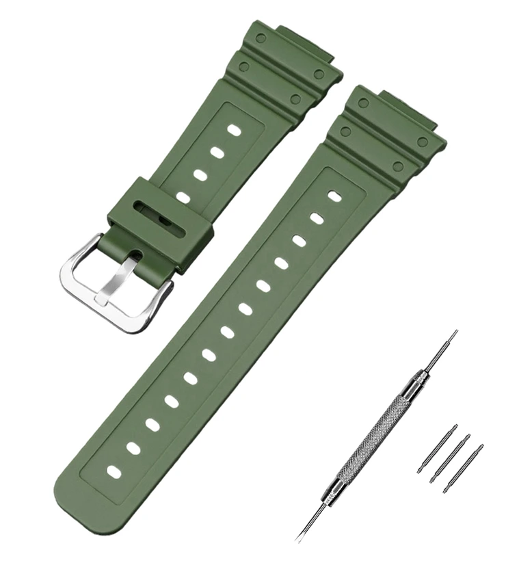 Ремінець для Casio G-Shock GA-2100 Army Green SI (17661) Ремінець для Casio G-Shock GA-2100 Army Green SI (17661)