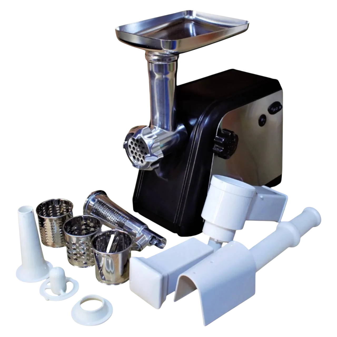 Мясорубка Domotec MS-2020B/S с насадками для томатного сока и функцией реверс 3000 Вт Черный (є43)