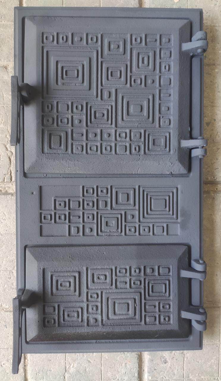 Дверцята чавунні спарені Модерн 265х480 мм фарбовані