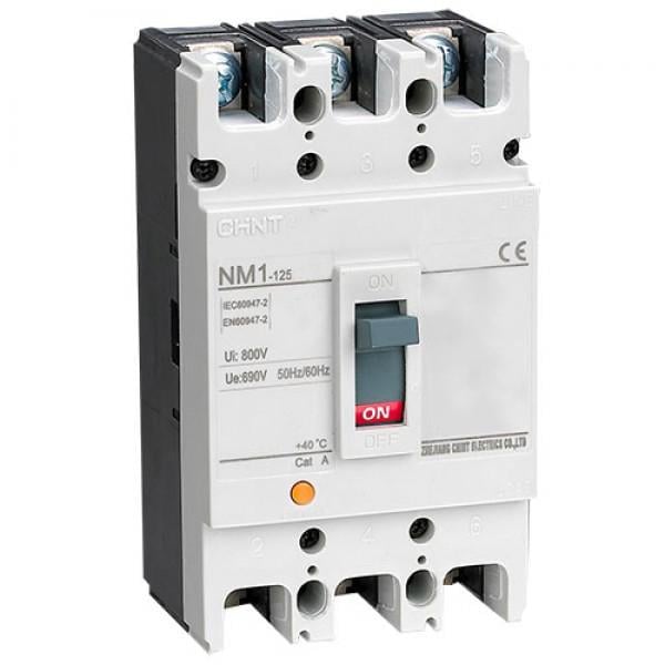 Автоматичний вимикач CHINT NM1-125H 3Р 80А 50кА (126540)