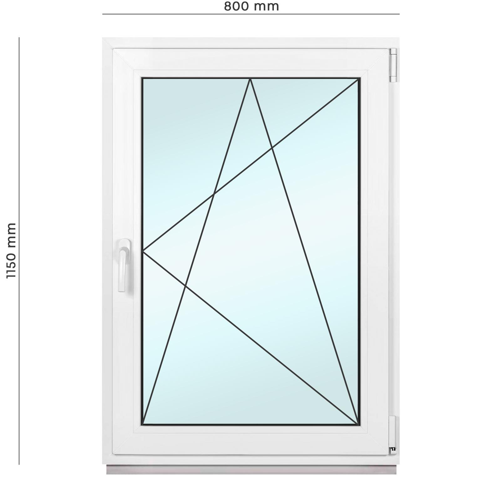 Окно металлопластиковое Framex поворотно-откидное с правым открытием 800х1150 мм Белый - фото 2