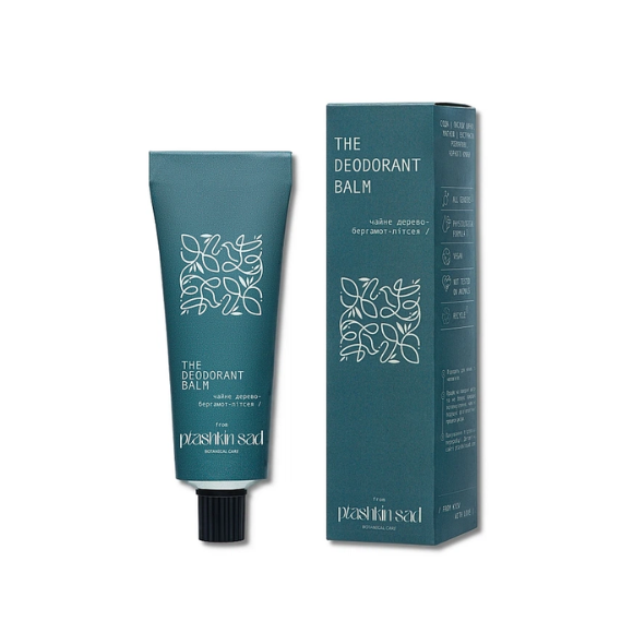 Бальзам-дезодорант натуральный PTASHKIN SAD THE DEODORANT BALM чайное дерево-бергамот-литсея 50 г (4821046276718)