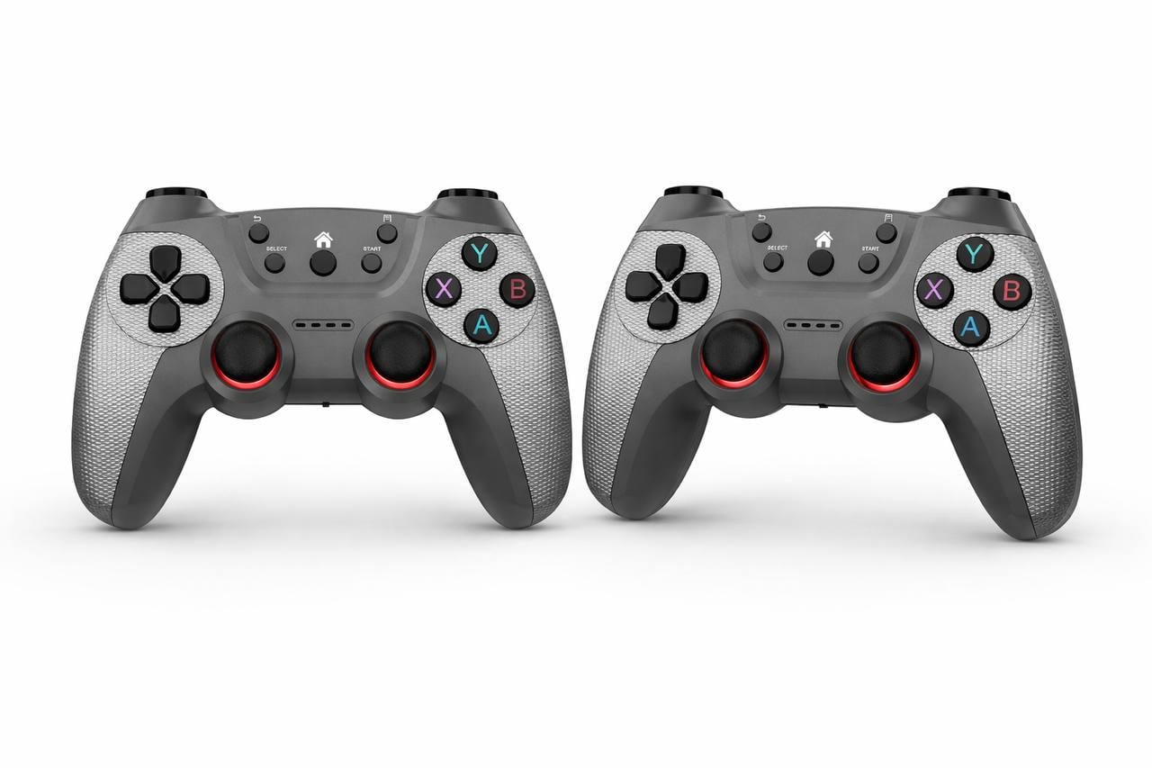 Геймпады игровые XO GP4 2.4G Turbo Windows98-2000-XP-2003-WIN7-win10-win11 system 4AAA batteries N7 2 шт. Silver