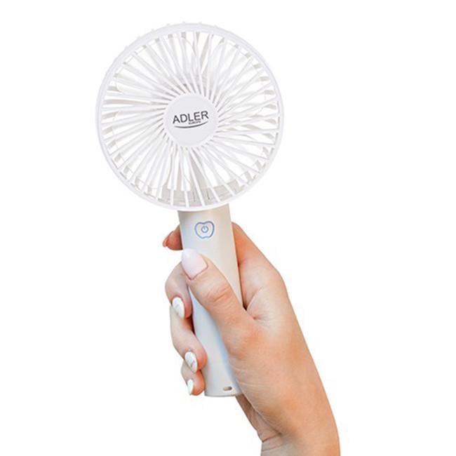 Вентилятор ручний акумуляторний USB Adler AD 7331w White (iz14382) - фото 4