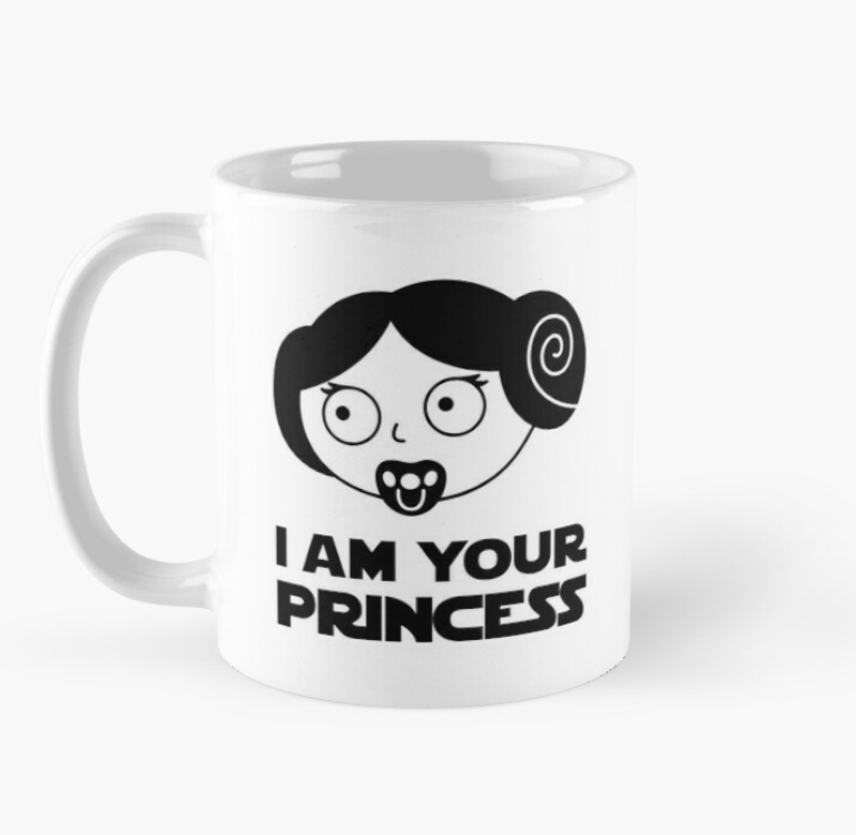 Чашка керамическая с принтом "I am your princess" для дочери 330 мл Белый (ДОЧКА1Ч)