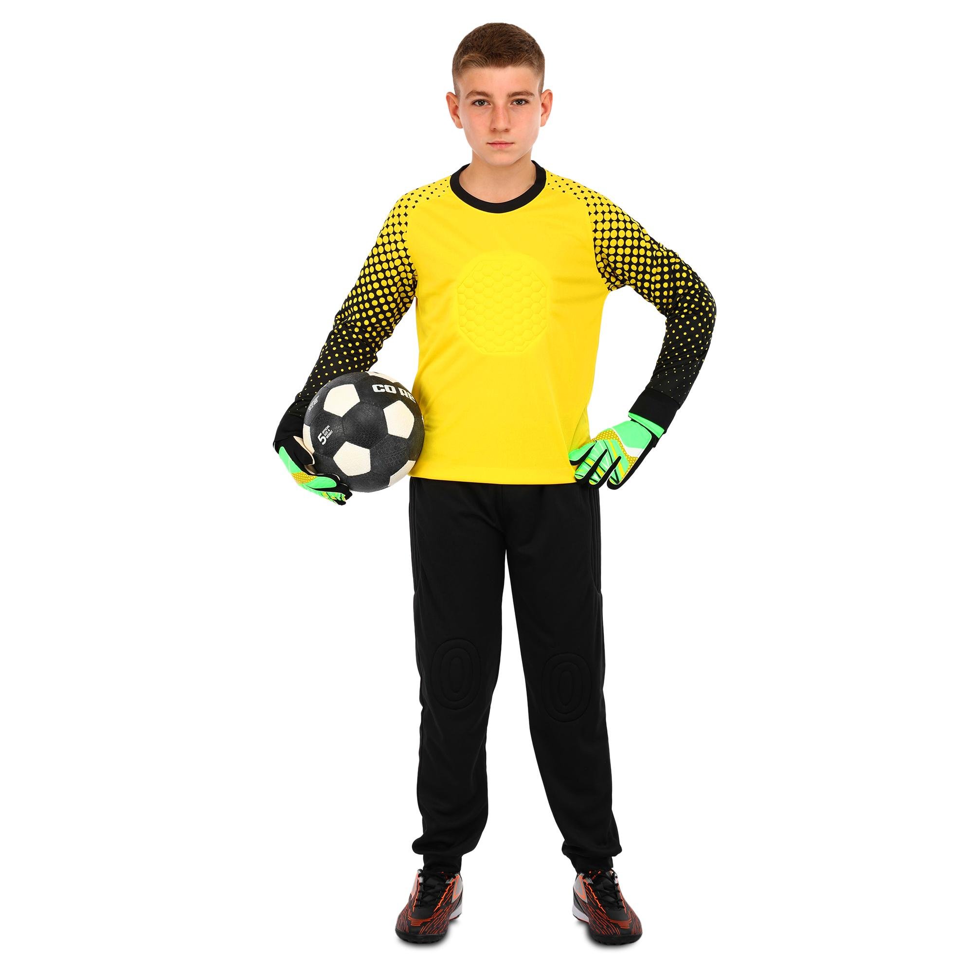 Форма футбольного вратаря SP-Sport S7203 р. 26 рост 140-145 см 10-11 лет Желтый/Черный (8585053828734)