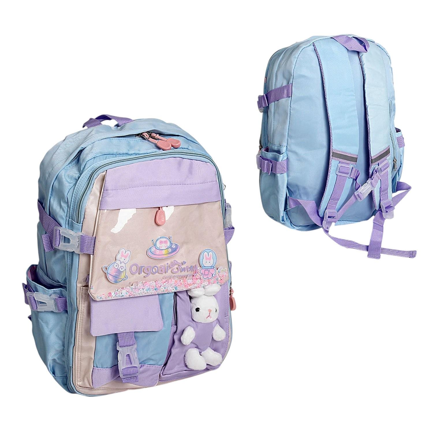 Рюкзак детский школьный с мишкой 2 отделения светоотражающие элементы (C 65503) - фото 2 Рюкзак детский школьный с мишкой 2 отделения светоотражающие элементы (C 65503) - фото 2