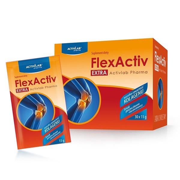 Хондропротектор для спорту Activlab Flexactiv extra Kolagen + Vitamin C 30 sachets 11 г Currants and Cranberries