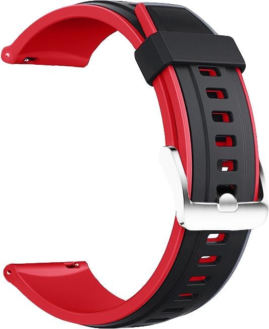 Ремешок Coholl для Realme Watch S Pro 22 мм Black/Red (22612-44) - фото 2 Ремешок Coholl для Realme Watch S Pro 22 мм Black/Red (22612-44) - фото 2