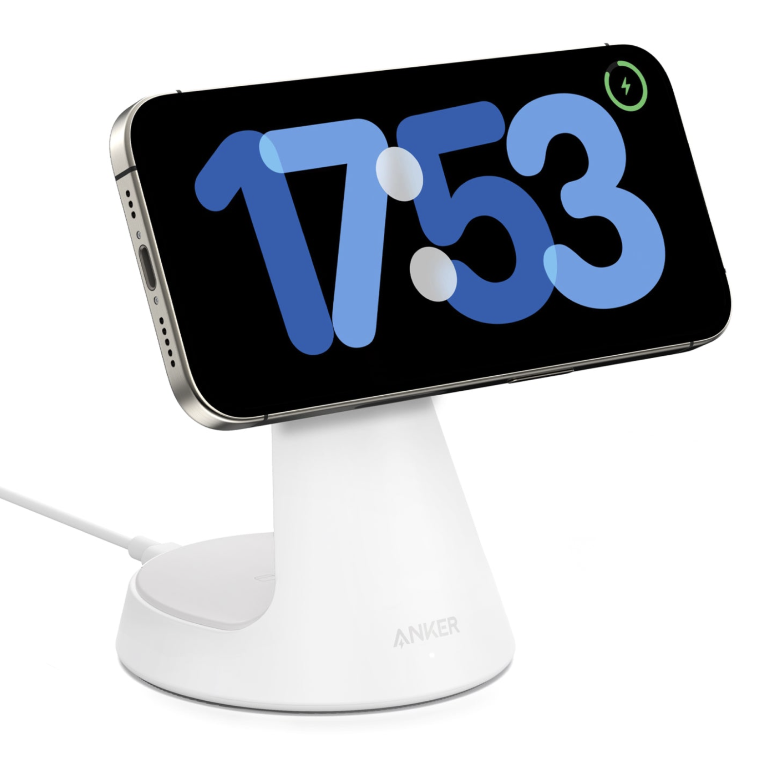 Зарядний пристрій Anker MagGo QI2 15W Wireless Charger 2in1 Dock Stand For iPhone 12-17 Series White - фото 2 Зарядний пристрій Anker MagGo QI2 15W Wireless Charger 2in1 Dock Stand For iPhone 12-17 Series White - фото 2