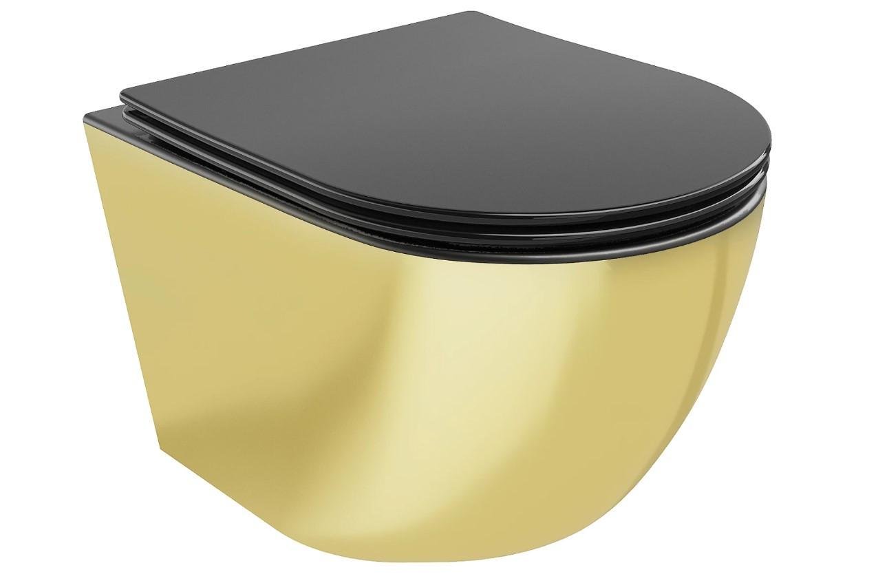 Унитаз подвесной Mexen LENA Gold/Black Matt (2619550350)