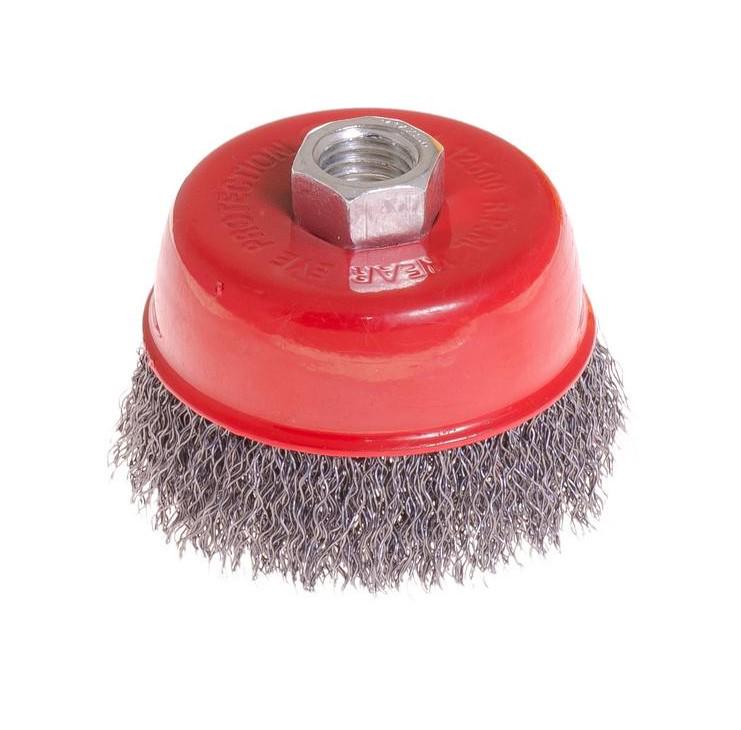 Щетка торцевая MasterTool GM из рифленой проволоки D 75 М14 (19-7207)