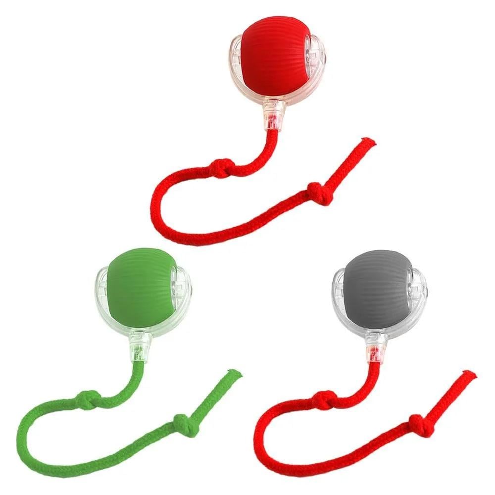 Іграшка інтерактивна для кота автоматично обертовий м'ячик USB кабель Зелений (10307) - фото 2