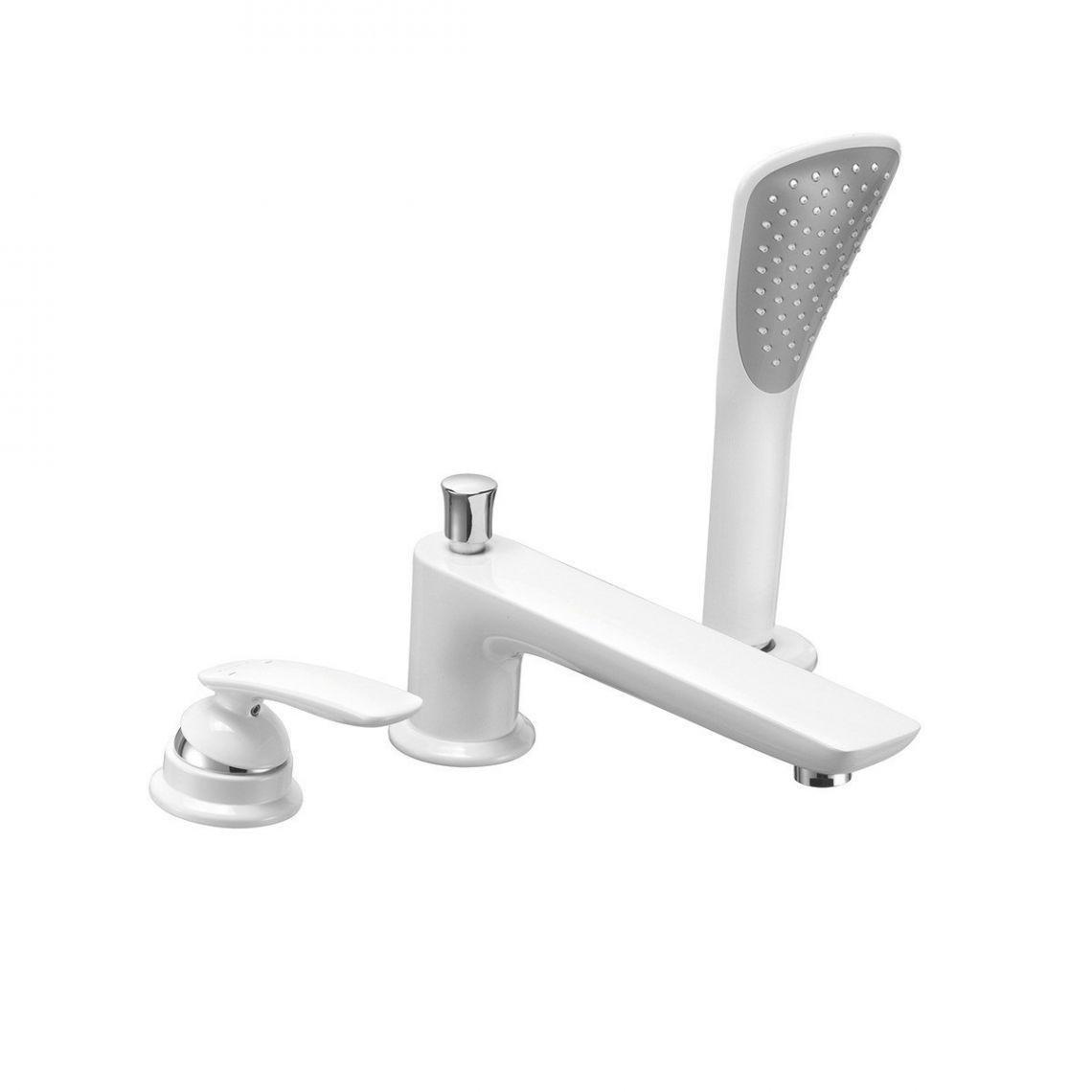Смеситель скрытого монтажа Kludi Balance в борт ванны на три отверстия Белый/Хром (524479175)