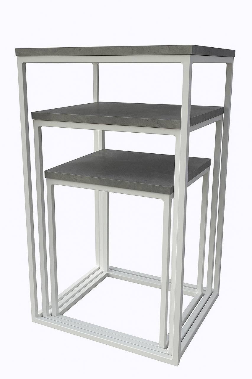 Підставка для вазонів Zalizo IRIS 750х400х400 мм Індастріал/Білий