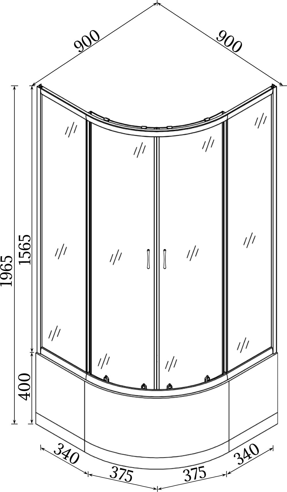 Душова кабіна Bravo WARTA 90WT - фото 8