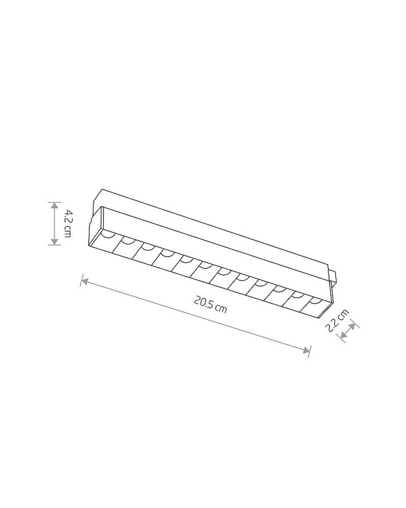 Светильник трековый Nowodvorski 10644 LVM Focus Out магнитный LED 1x9w 4000K 880Lm (2229963113) - фото 3