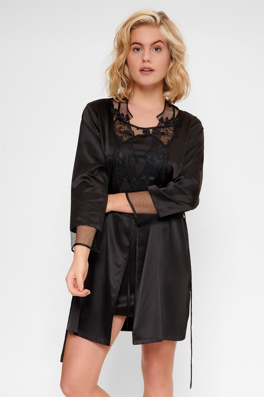 Халат LingaDore р. 48 XL Черный (75438)