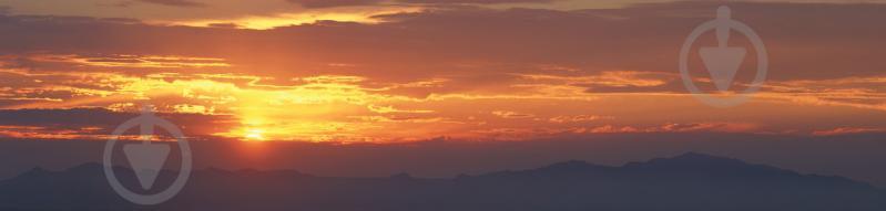 Наклейки кухонный фартук  Zatarga  "Закат солнца в горах 600х3000 мм Оранжевый (Z180268/2)