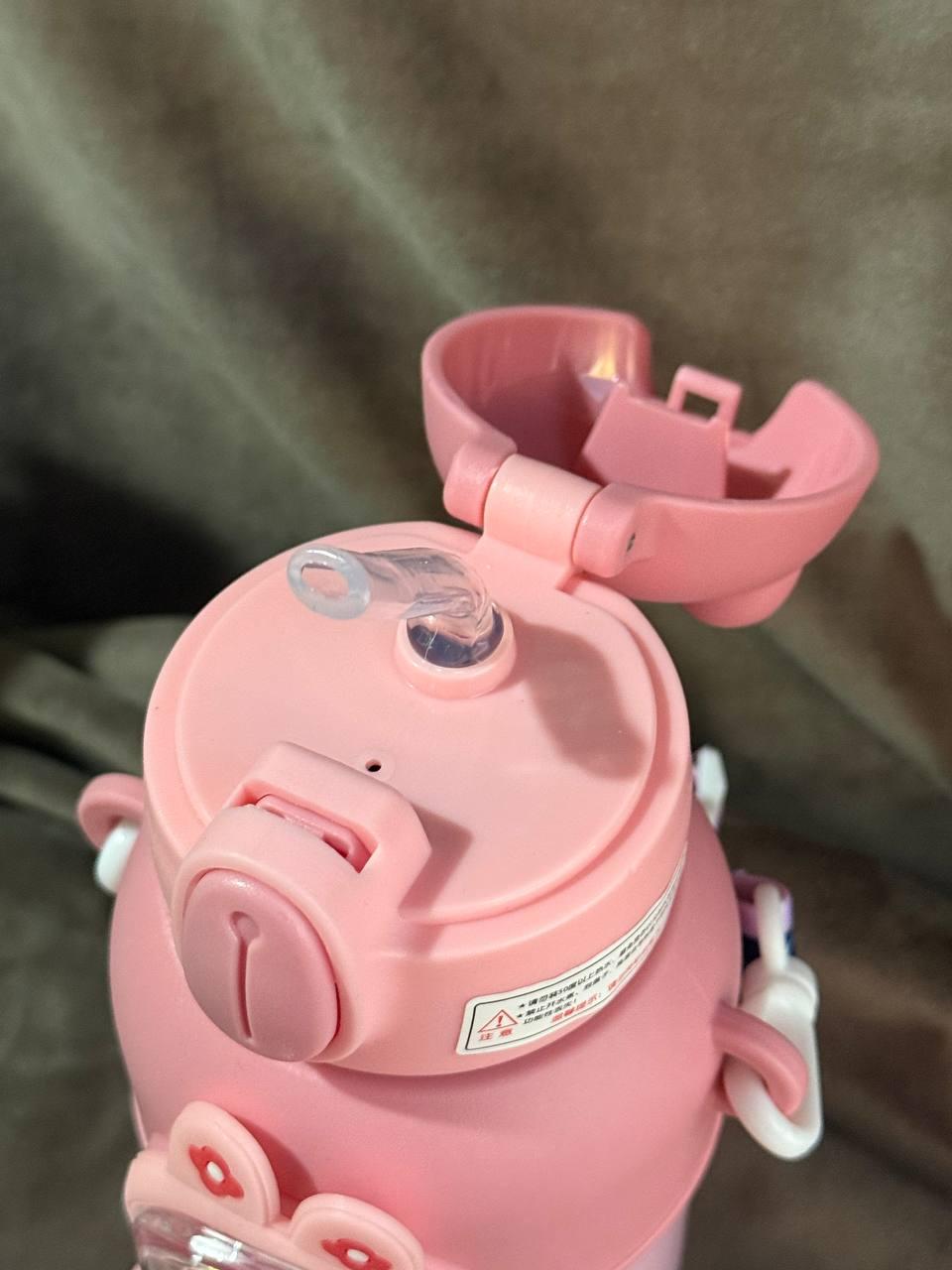 Термос дитячий Stenson MT-4930 з трубочкою нержавіюча сталь 500 мл Розовий (2781762440) - фото 4