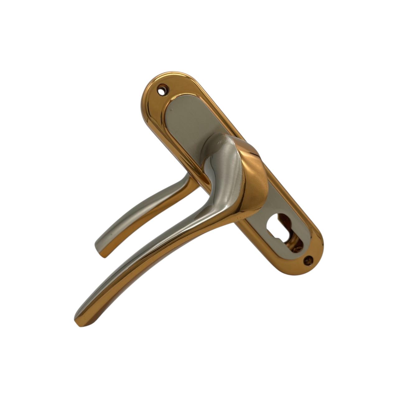 Дверные ручки межкомнатные Ozcanlar Onix Handle Kisa Yale Alb/Saten 62 мм (340020)