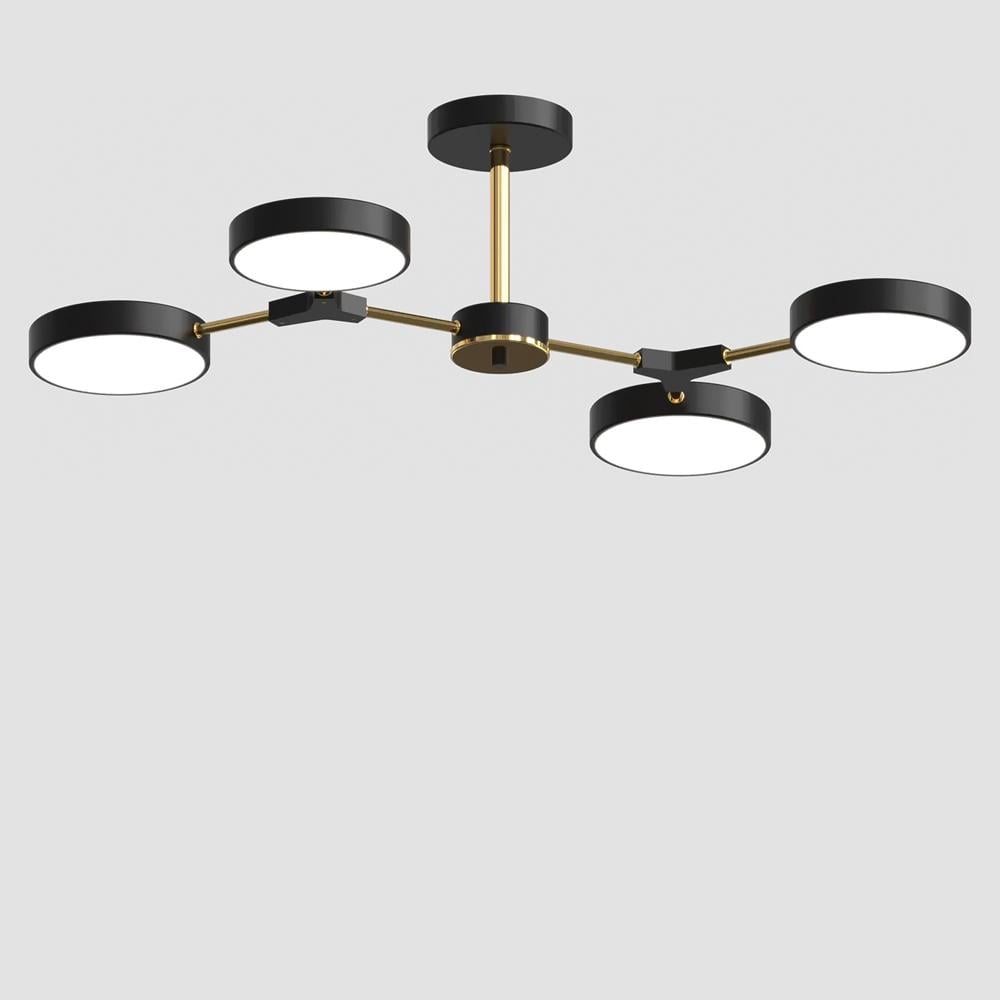 Люстра потолочная светодиодная Light House SRS-19523/4 BK+FGD Черный/Золотой Люстра потолочная светодиодная Light House SRS-19523/4 BK+FGD Черный/Золотой