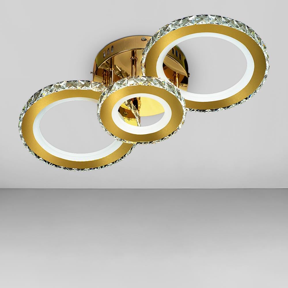 Люстра потолочная светодиодная Light House SY-18380/2+1 GD 106W 557х252х130 мм Золотой