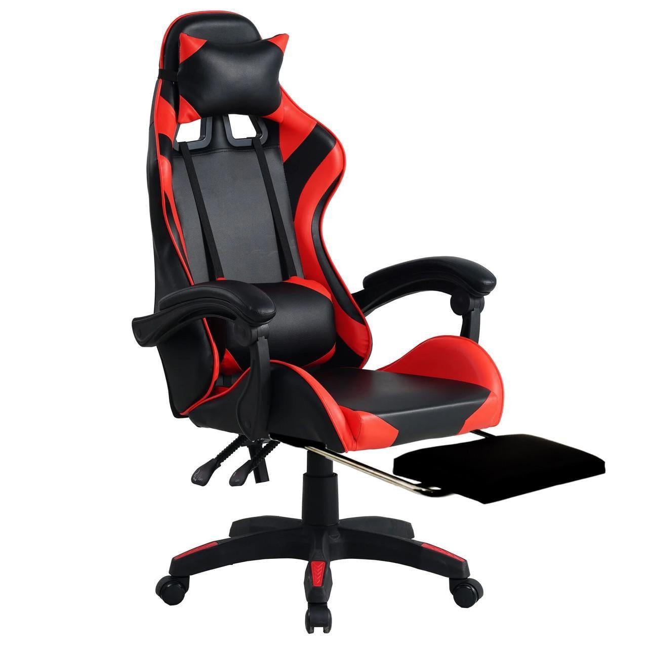 Кресло компьютерное игровое с подставкой дня ног. Gamer Pro Jaguar Plus Красный (2730786043)