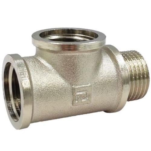 Тройник FADO Srl FITT NICKEL 1/2" РВ-РВ-РЗ латунь (T31)