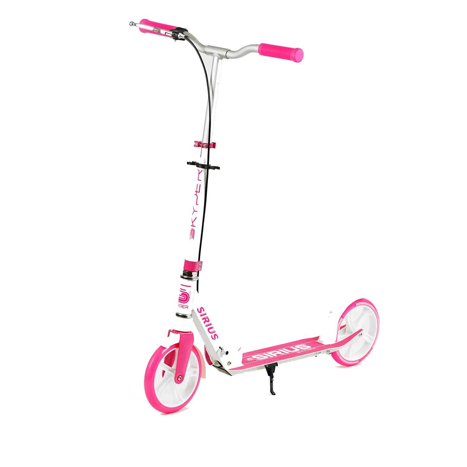 Самокат двоколісний Sirius колеса PU 200 мм 1 амортизатор ручне гальмо Pink (134354)