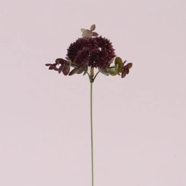Веточка декоративная Flora с бордовым цветом 12 шт. (72940)