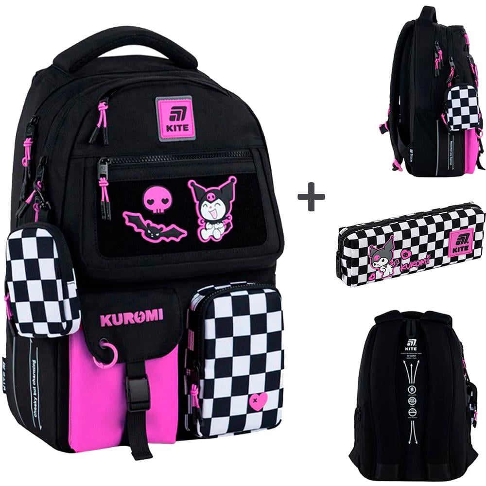 Шкільний рюкзак KITE Education teens Kuromi 17 л (HK25-2587M-2) - фото 9 Шкільний рюкзак KITE Education teens Kuromi 17 л (HK25-2587M-2) - фото 9